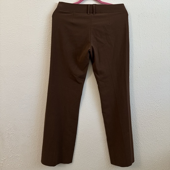Brown straight leg trousers with flared bottom from BCBG Maxazria size 6 - Picture 2 of 3